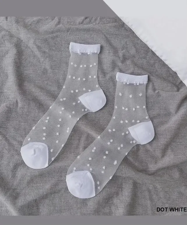 Accessories- Socks Shear with Dots