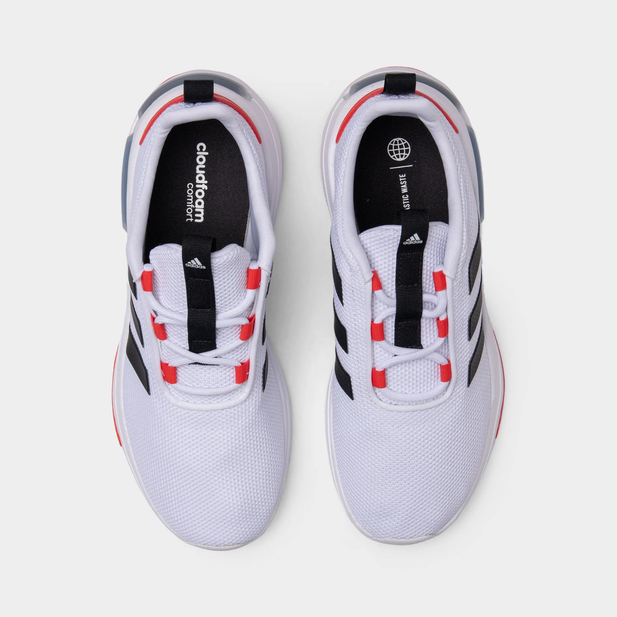 adidas Juniors' Racer TR23 Cloud White / Core Black - Bright Red