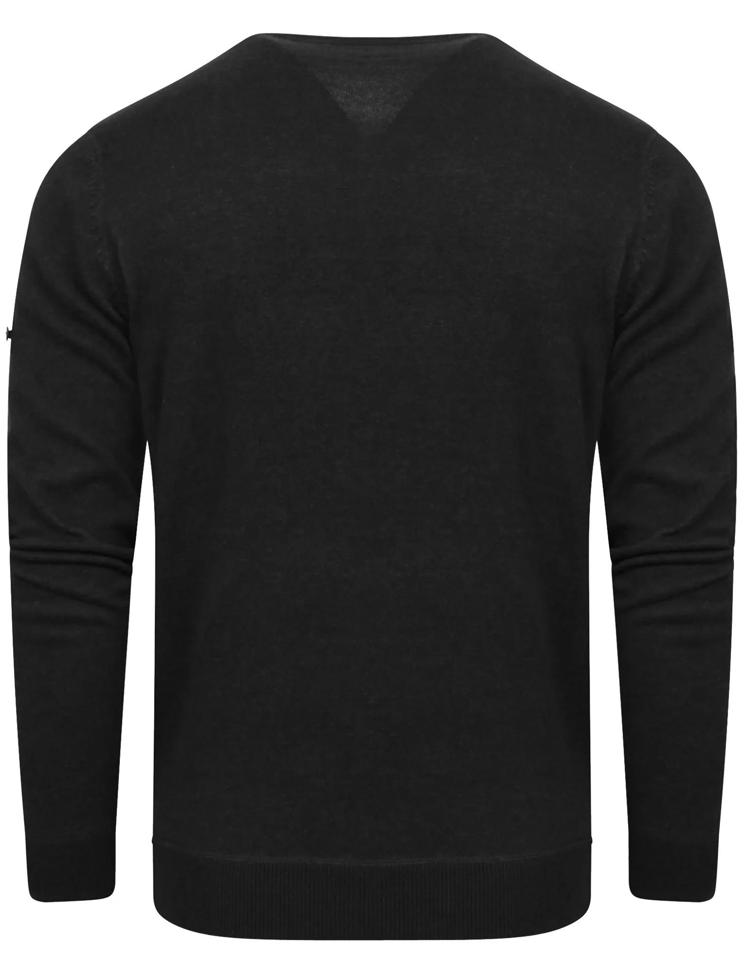 Aluminium Knitted Jumper with Pocket in Black - Dissident