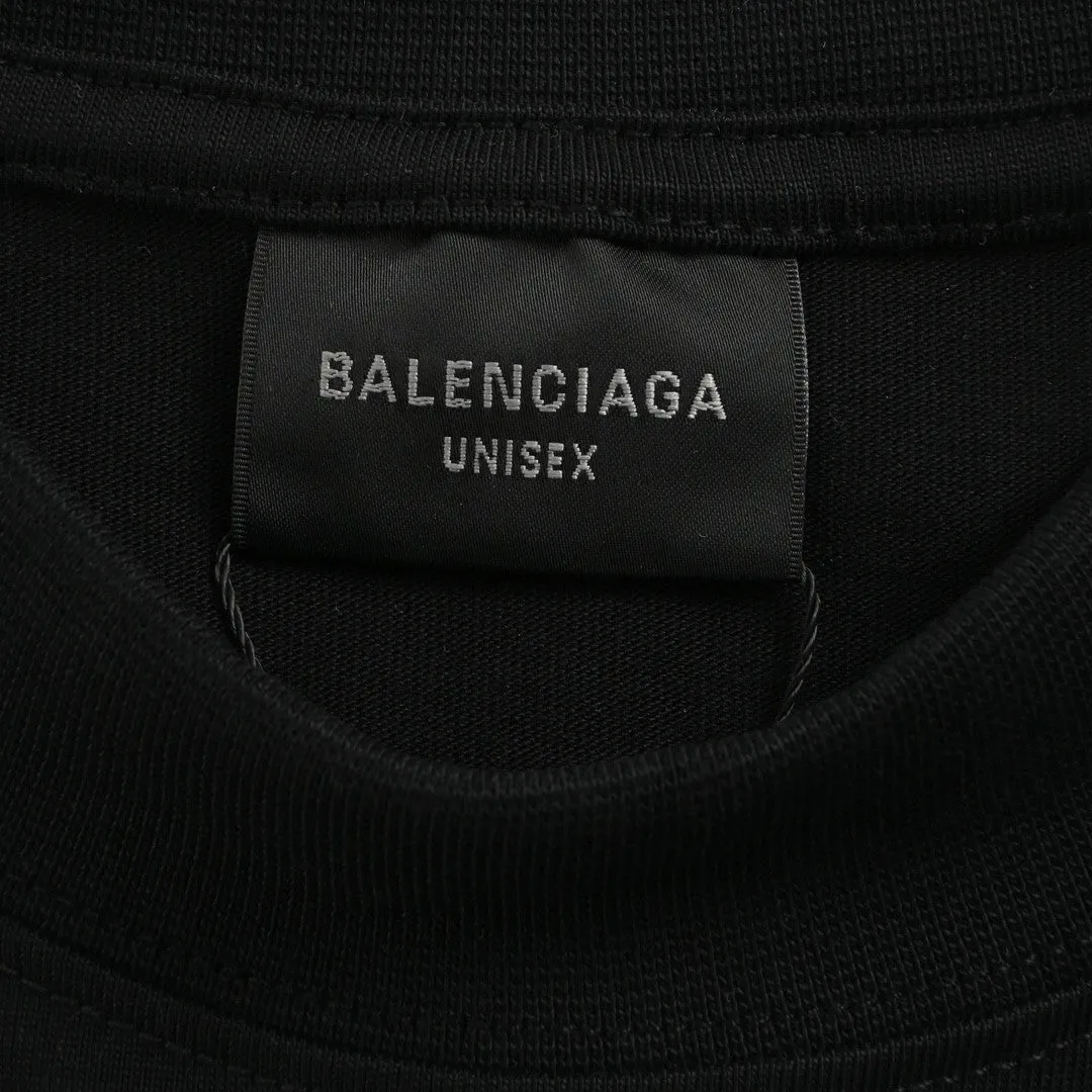 Balenciaga Black T-Shirt with EREWHON Graphic