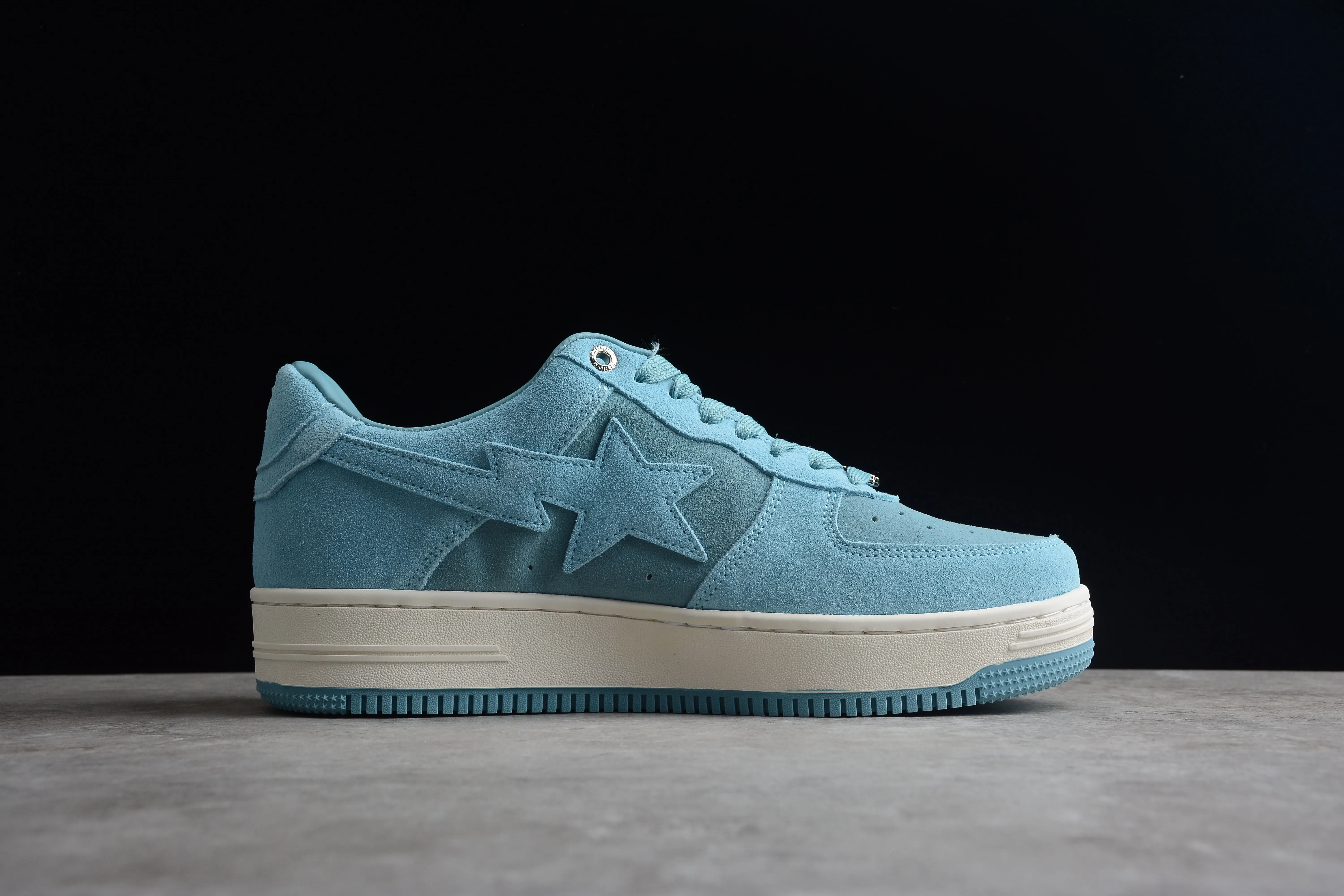 BAPE STA Low-Top Blue Suede Sneakers