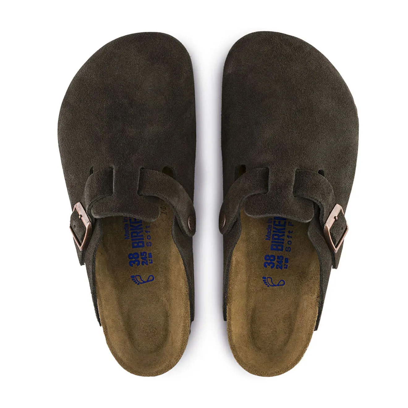 Birkenstock Boston Suede Leather Mocca