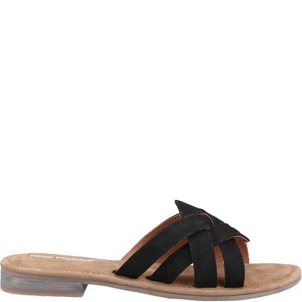 Black Alexandra Mule Sandals