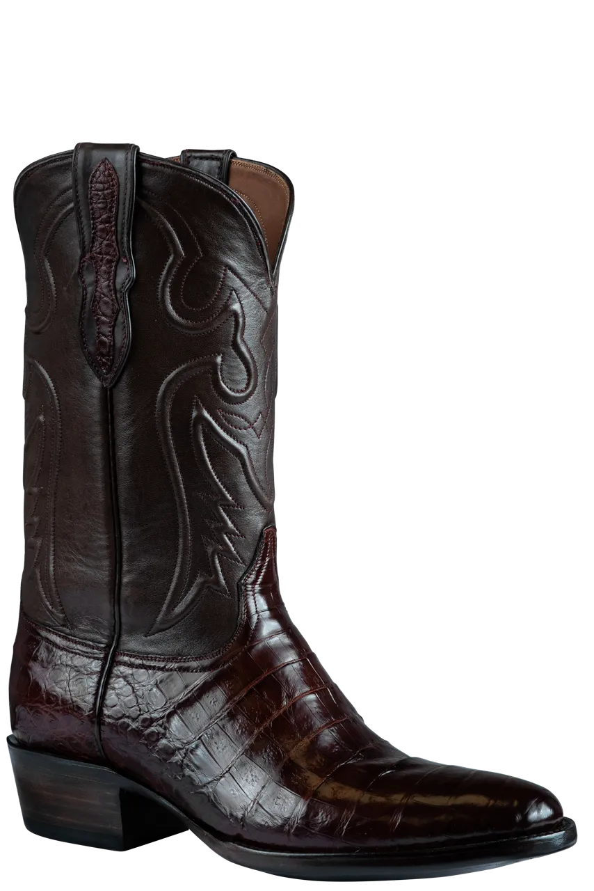 Black Jack Men's Select Caiman Belly Cowboy Boots - Italian Red