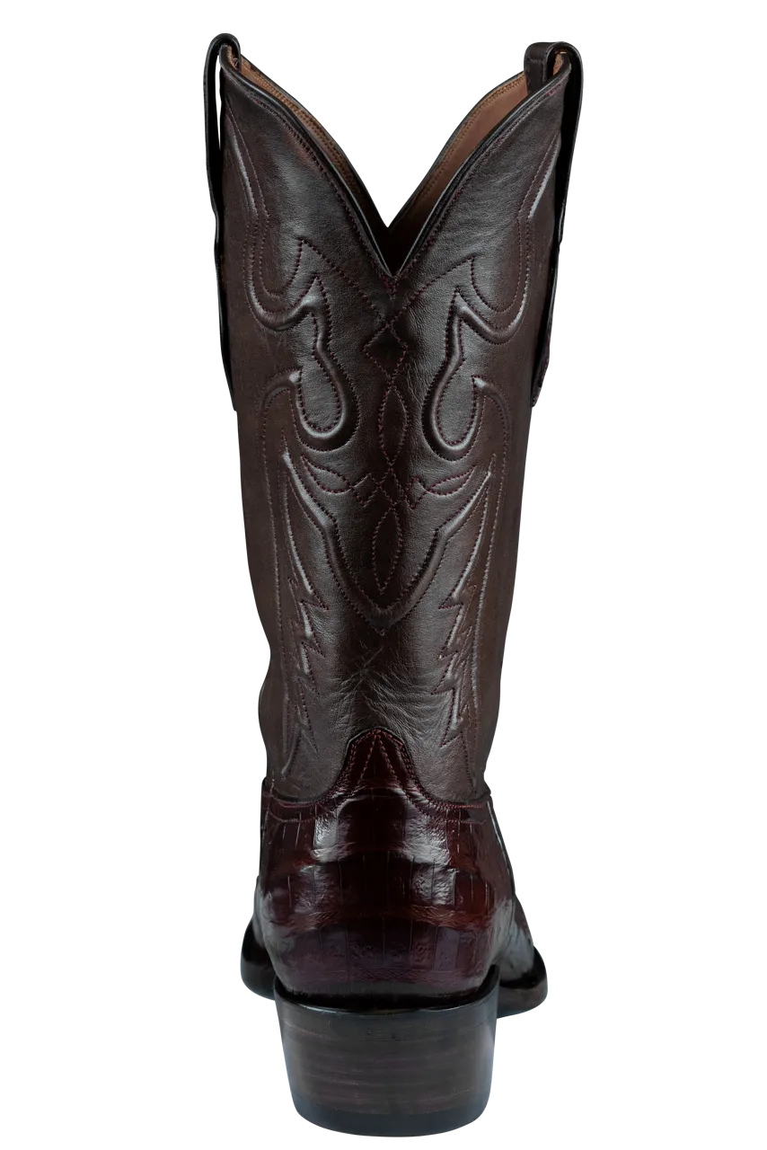 Black Jack Men's Select Caiman Belly Cowboy Boots - Italian Red