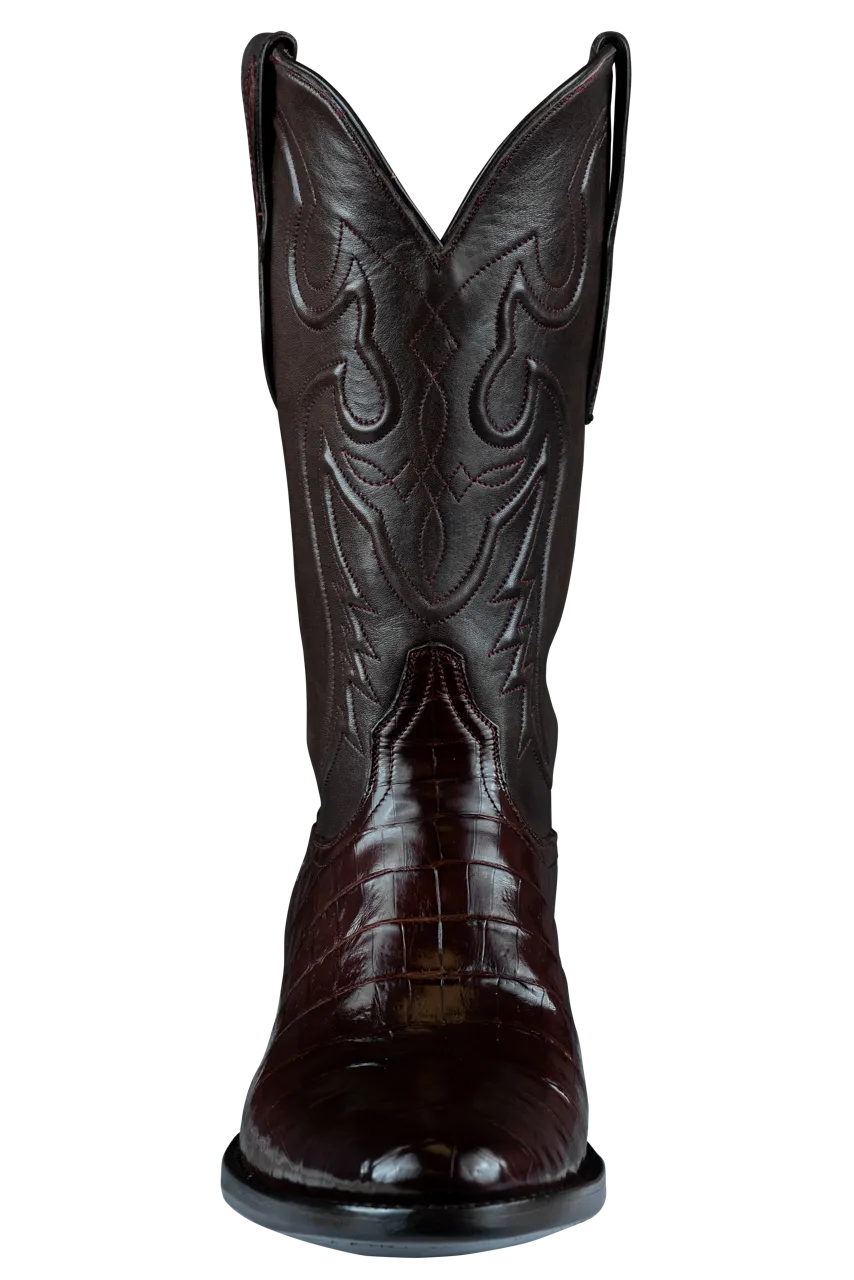 Black Jack Men's Select Caiman Belly Cowboy Boots - Italian Red