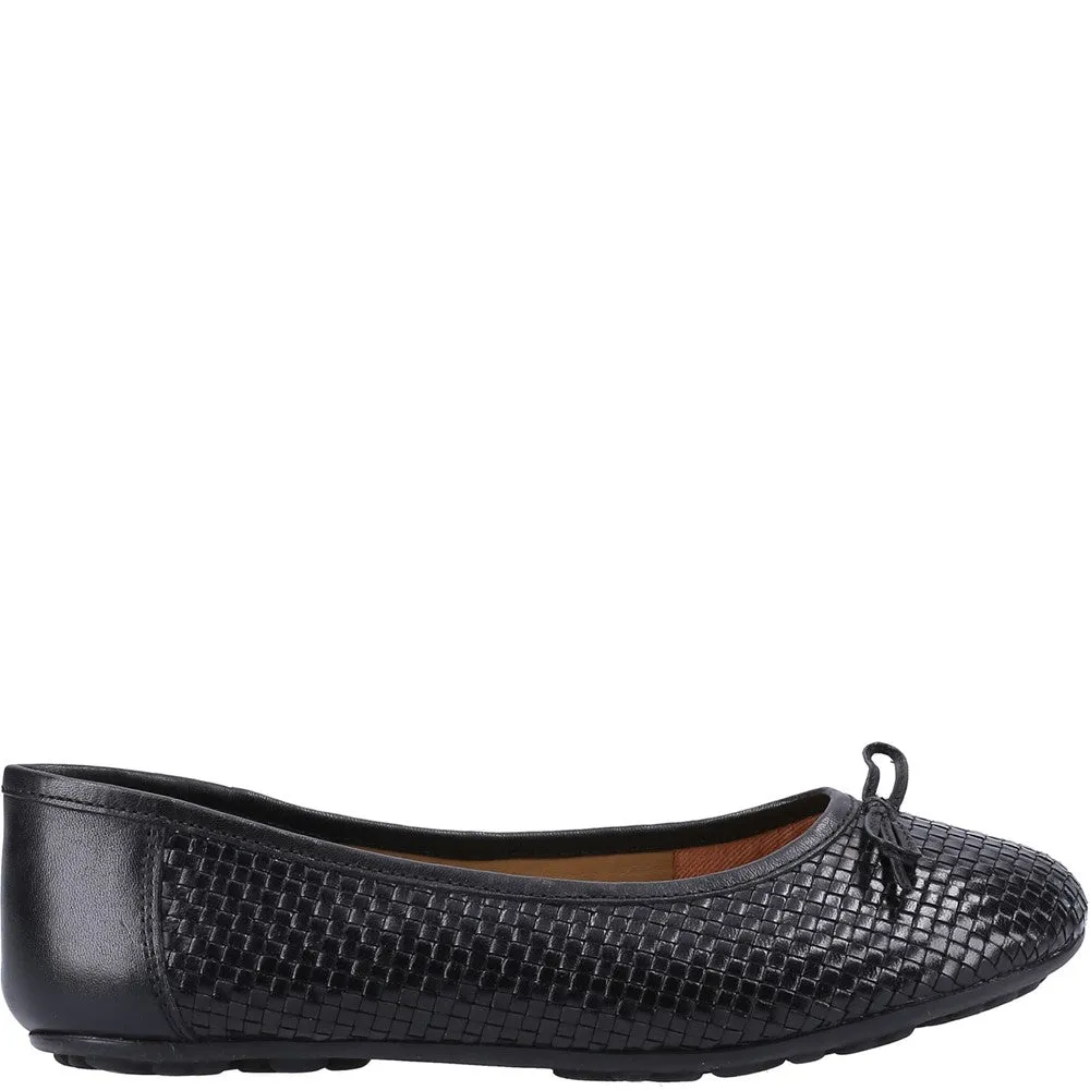 Black Janelle Woven Ballerinas