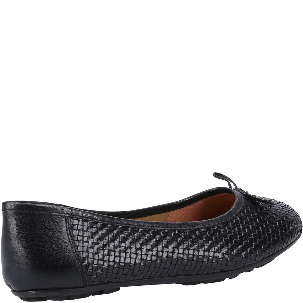 Black Janelle Woven Ballerinas