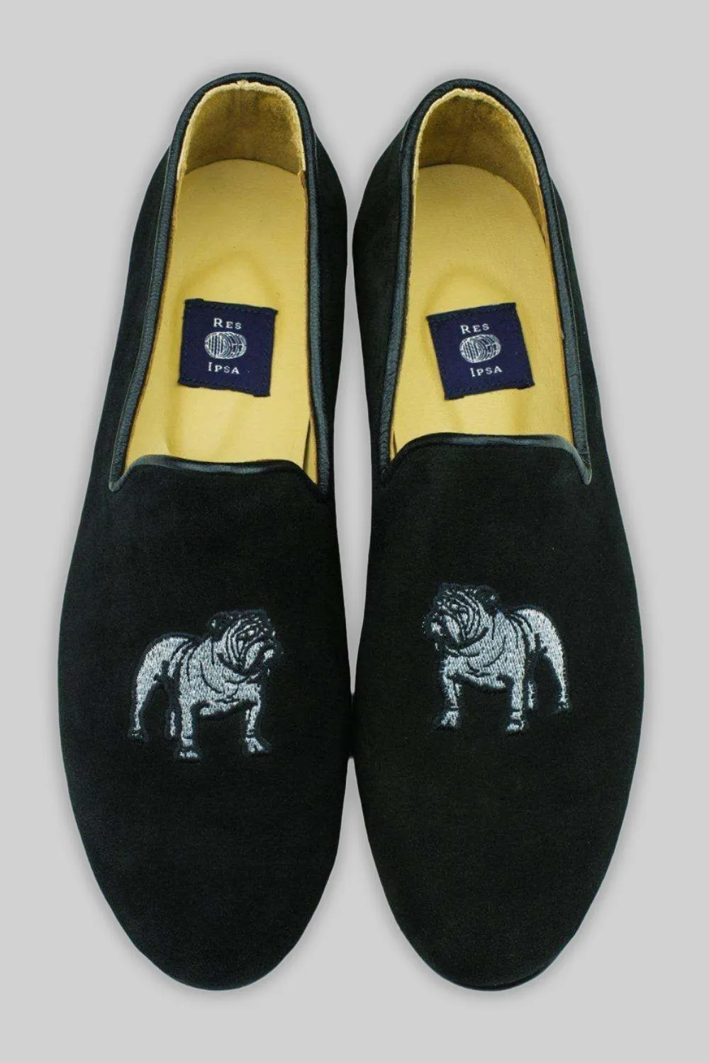 Bulldog Embroidered Loafers