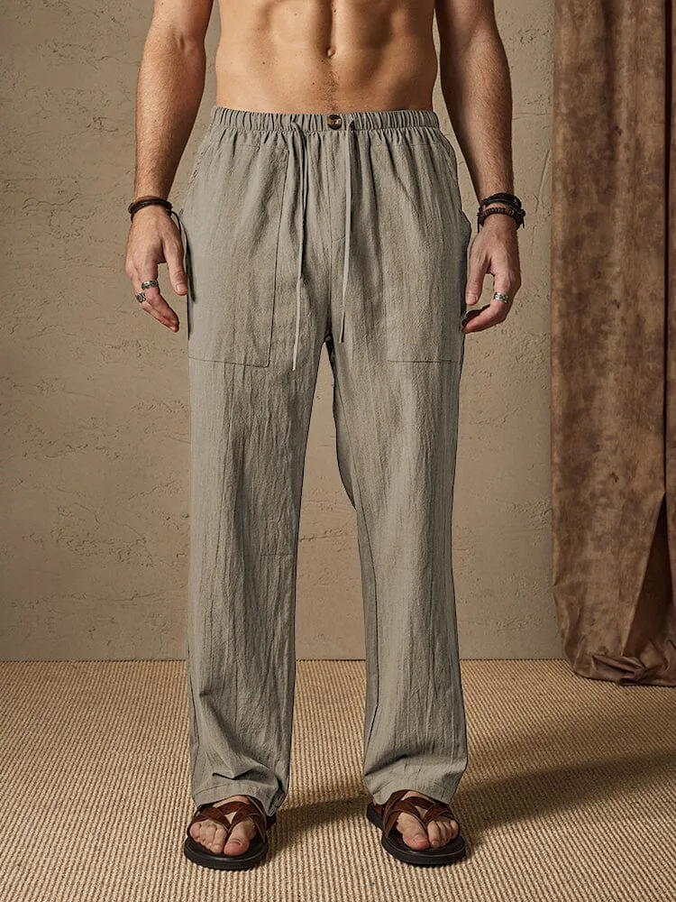 Casual Cotton Linen Style Pants