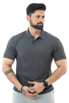 Charcoal Grey Mars Polo T-shirt