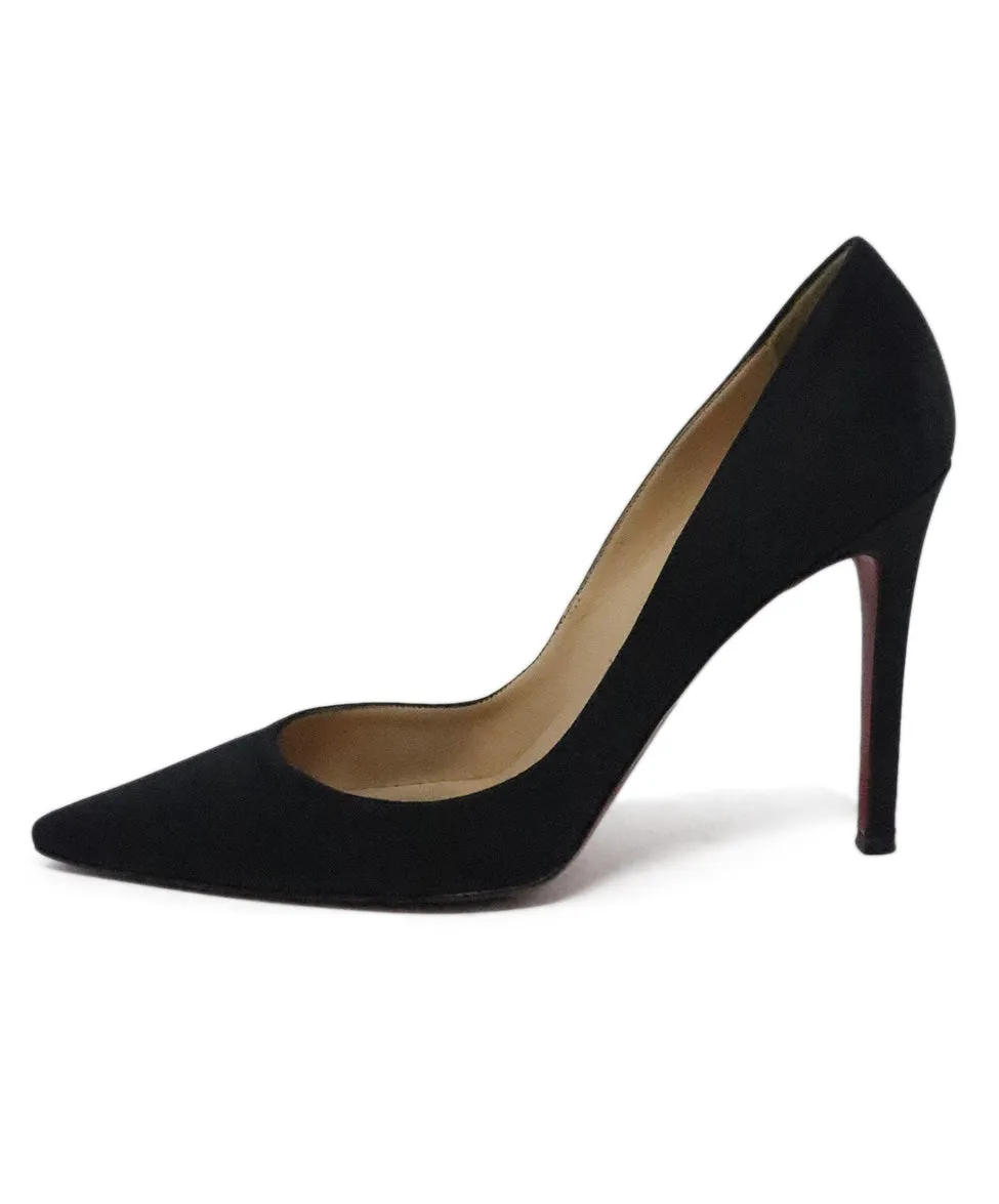 Christian Louboutin Black Satin Heels sz 8.5