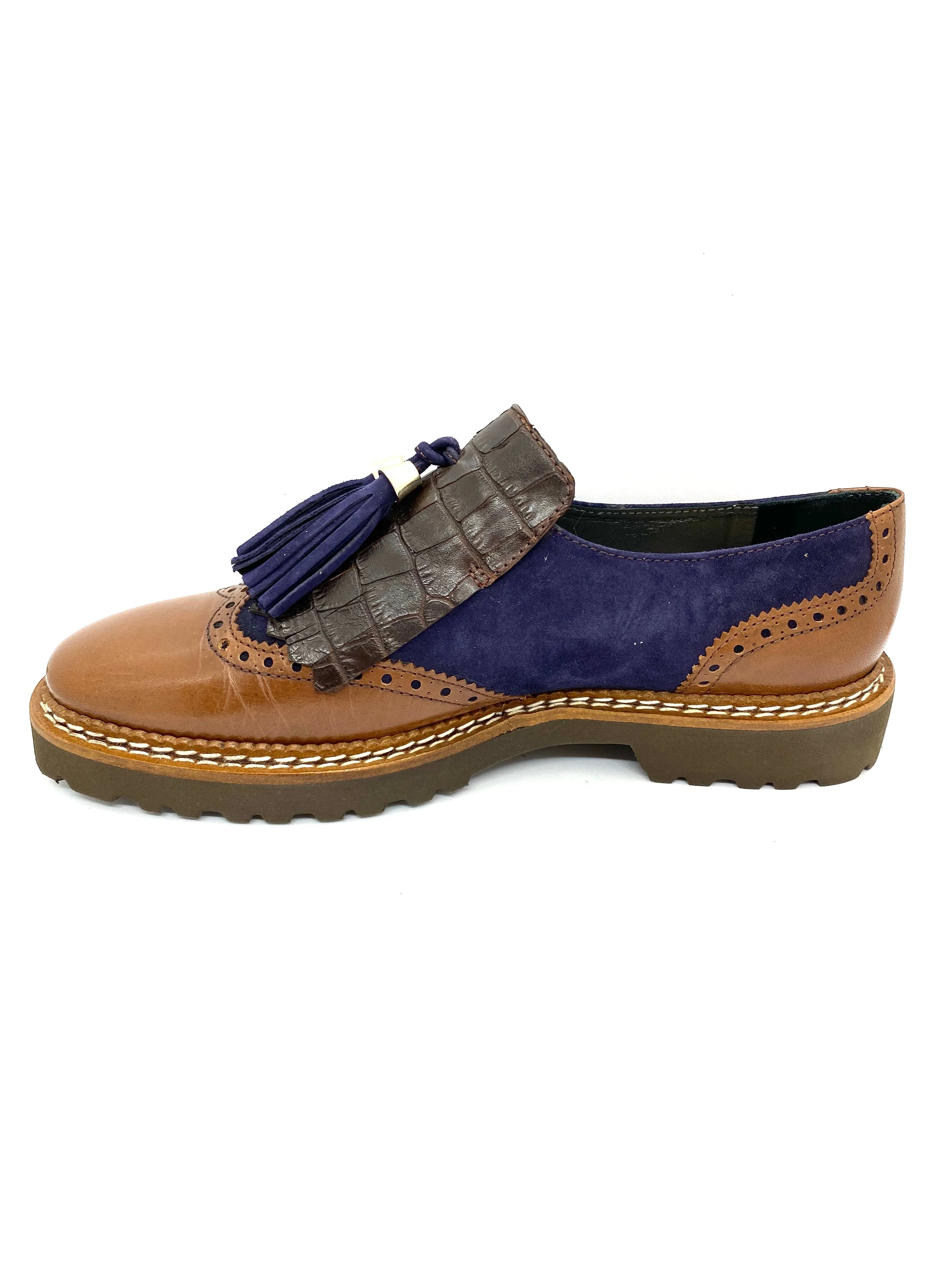 Chunky Sole Low Heel Tassel Loafer