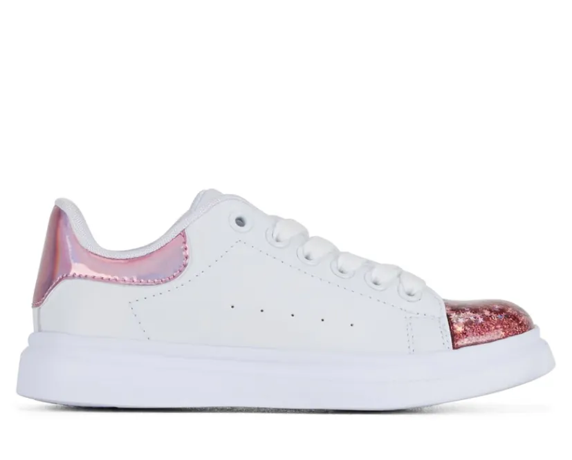 Clarks QUEENIE in White/Pink (Size EU 26-38)