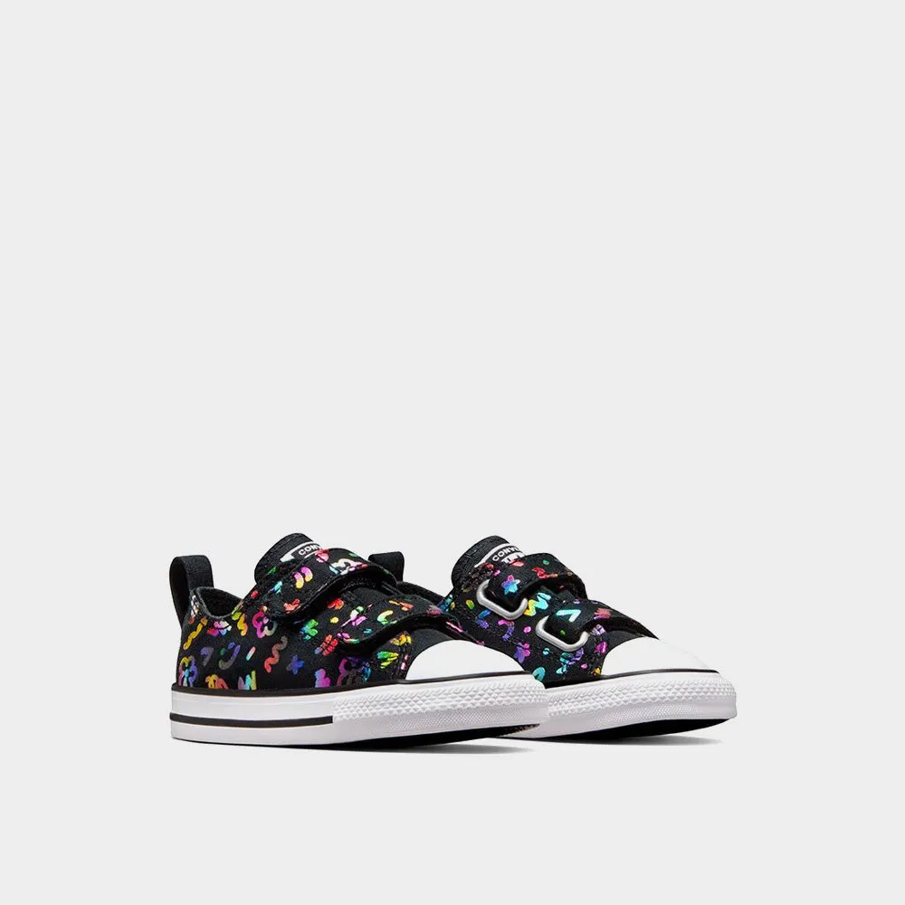 Converse Infants Chuck Taylor All Star Easy On Doodles Sneaker Black/Multi _ 181045 _ Black