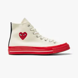 Converse x COMME des GAR�ONS PLAY Chuck Taylor Hi Off White / Red Sole