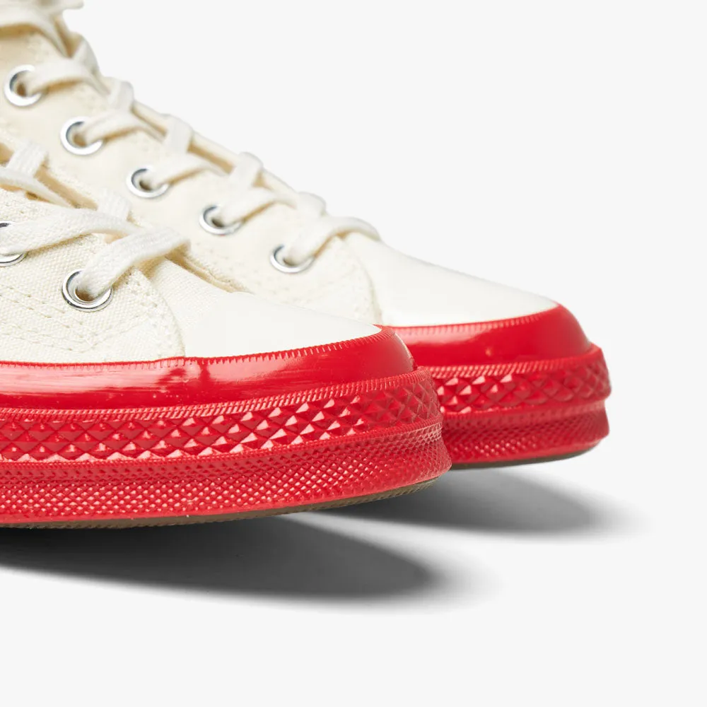 Converse x COMME des GAR�ONS PLAY Chuck Taylor Hi Off White / Red Sole