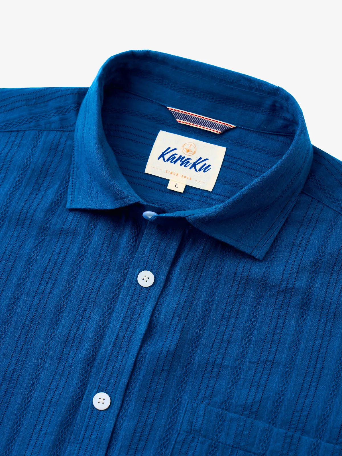 Cool Blue Island Breeze Cotton Shirt