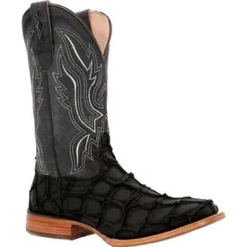 DurangoÂ Premium Exoticsâ Matte Black Pirarucu Western Boot