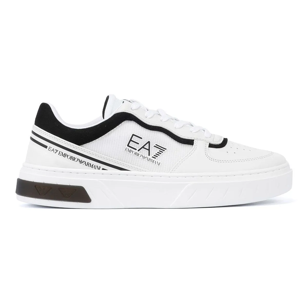 EA7 Premium Court Men's White/Black Trainers