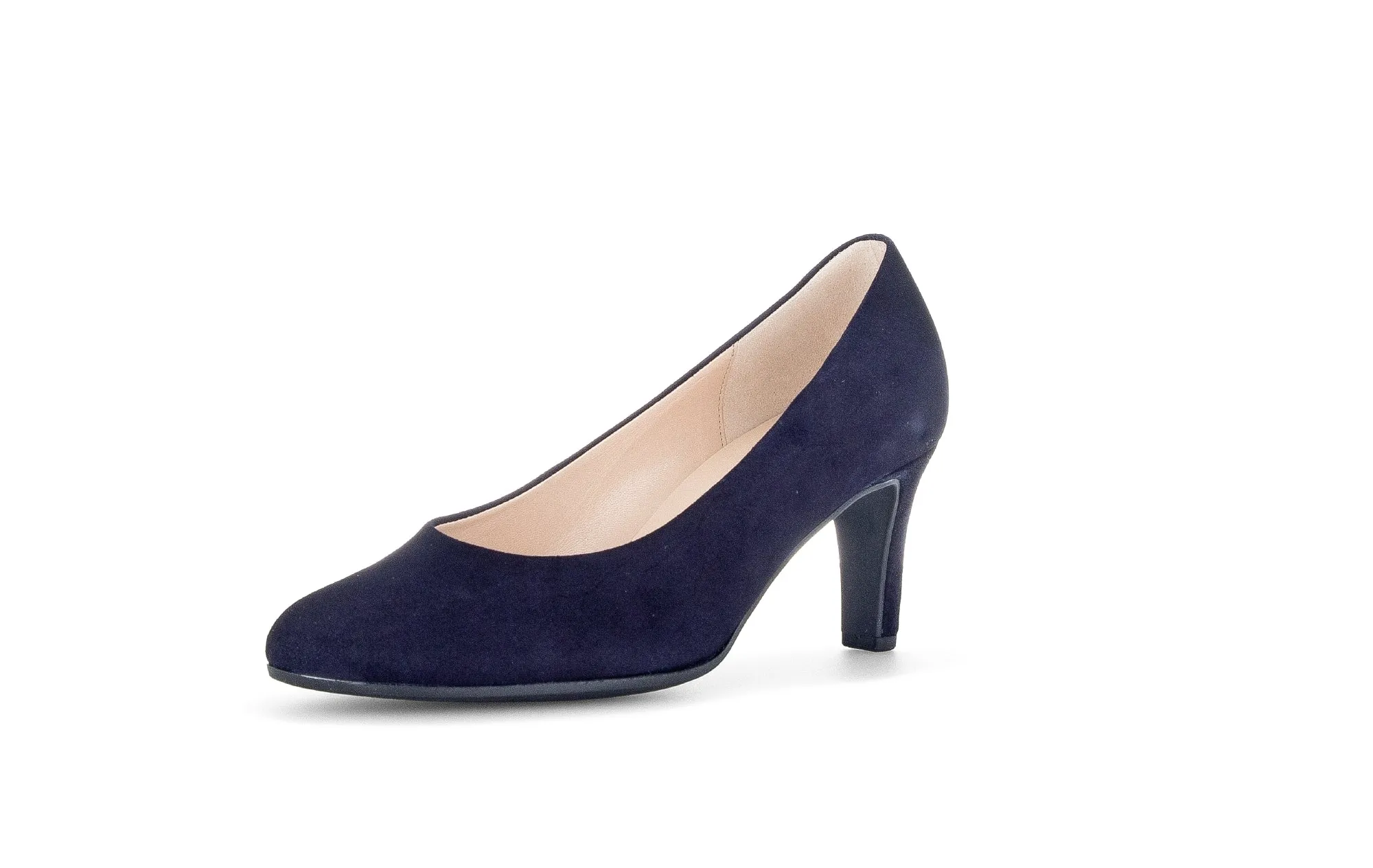 Gabor Navy Suede Court Shoe EDINA 41016