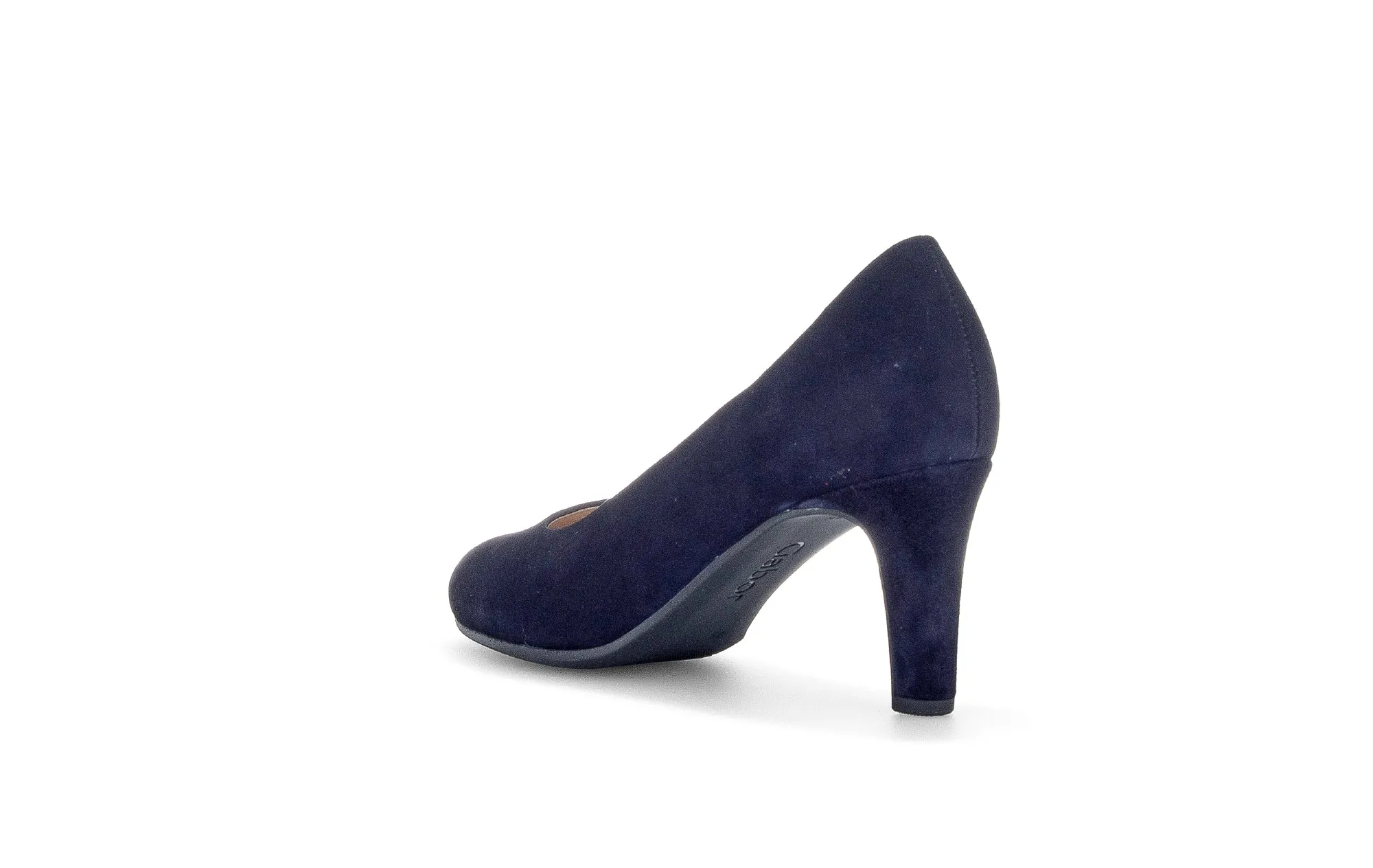 Gabor Navy Suede Court Shoe EDINA 41016