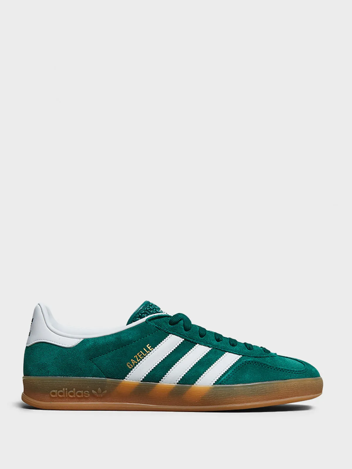 Gazelle Indoor Sneakers in Collegiate Green, Cloud White, Gum