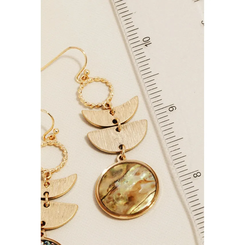 Gold Seashell Dangling Earrings