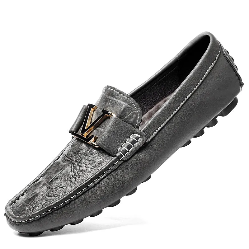 High Quality Genuine Leather Shoes Casual Slip On Loafers Leather Shoes | H9901