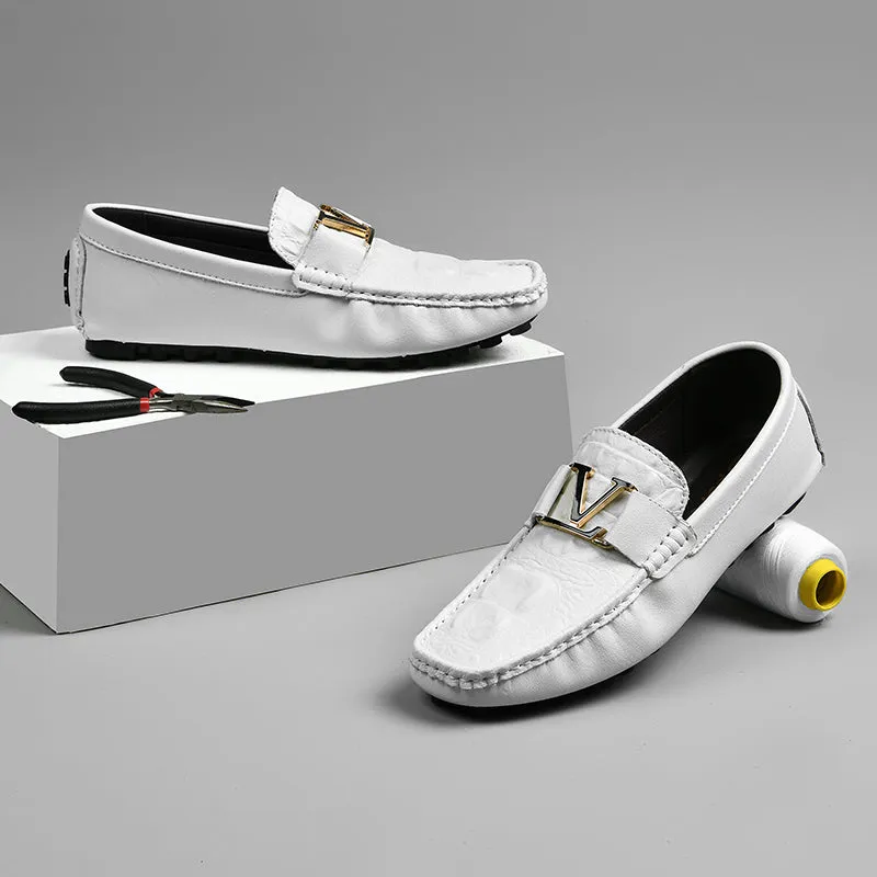 High Quality Genuine Leather Shoes Casual Slip On Loafers Leather Shoes | H9901