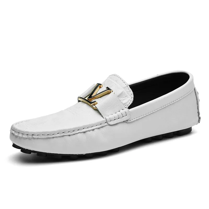 High Quality Genuine Leather Shoes Casual Slip On Loafers Leather Shoes | H9901