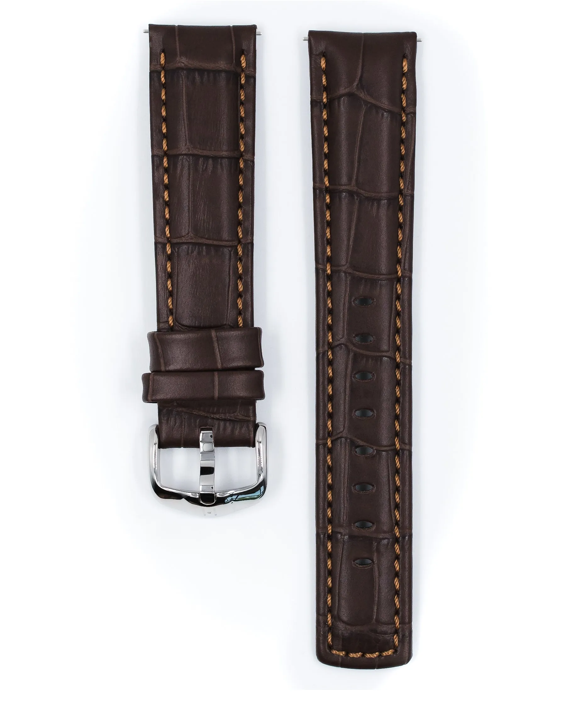 HIRSCH GRAND DUKE Alligator Embossed, Water Resistant Calfskin Watchband  025 28