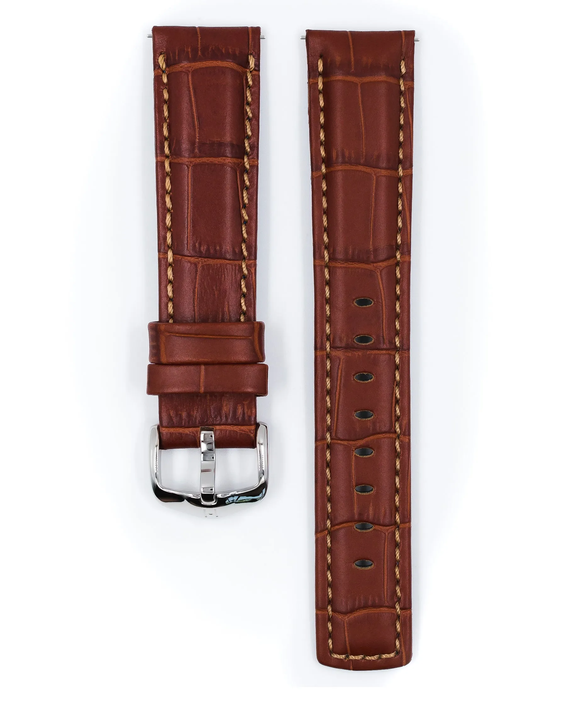 HIRSCH GRAND DUKE Alligator Embossed, Water Resistant Calfskin Watchband  025 28