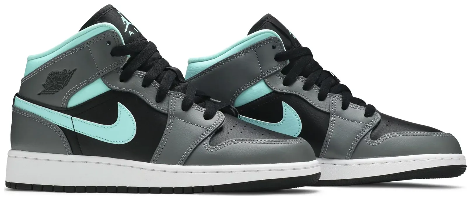 JORDAN 1 MID GREY AQUA (GS)