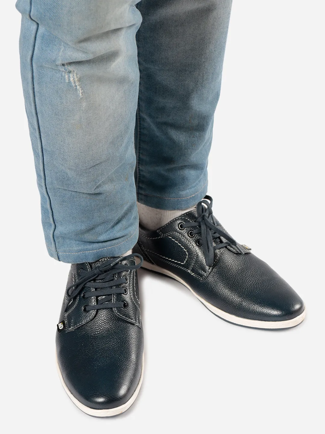 Men's Blue Lace Up Smart Casual (ID3038)