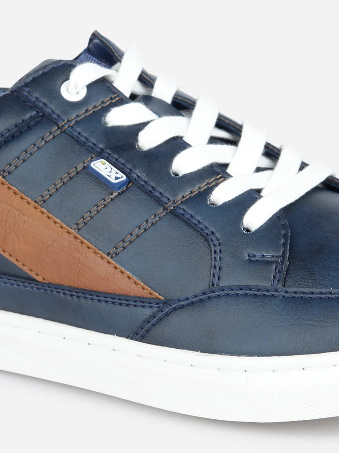 Men's Navy Lace Up Smart Casual Sneaker (IX1057)