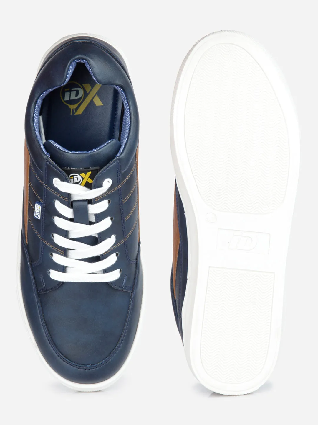 Men's Navy Lace Up Smart Casual Sneaker (IX1057)