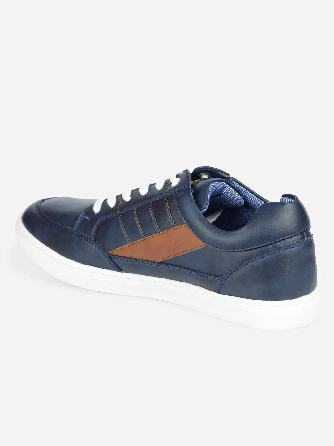 Men's Navy Lace Up Smart Casual Sneaker (IX1057)