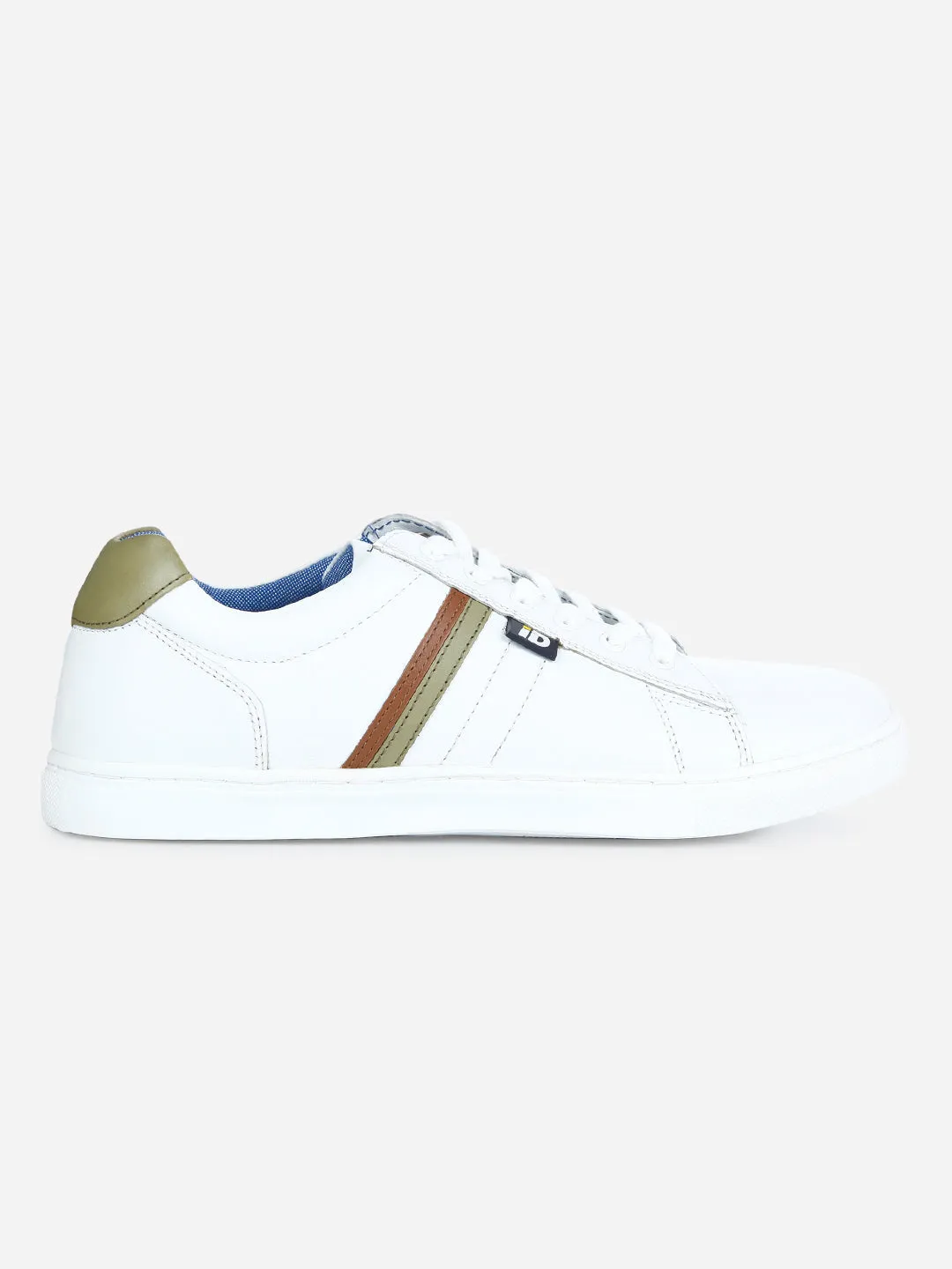 Men's White Lace Up  Casual Sneaker (ID3056)