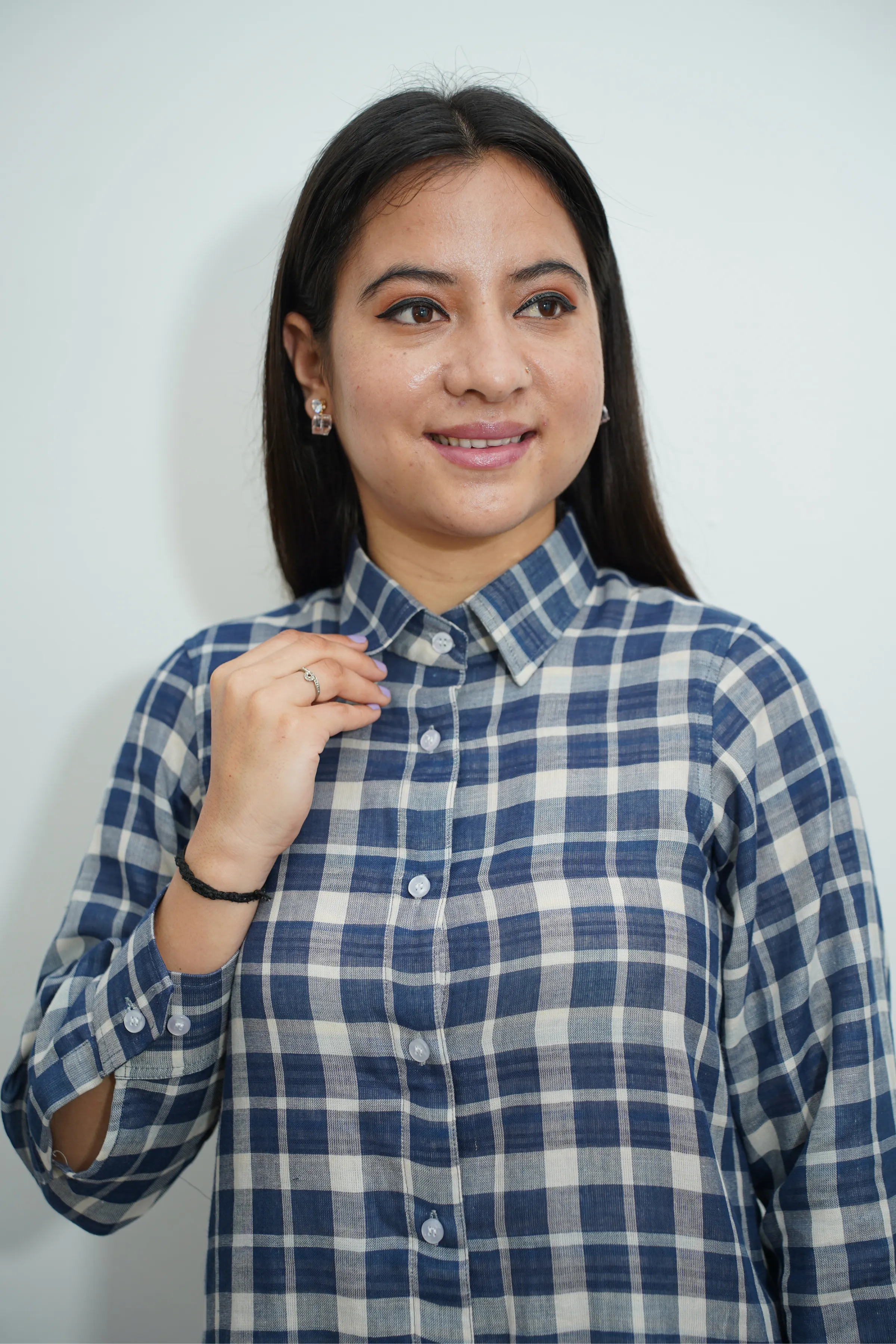 Navy Shadow Checkered Shirt