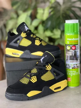 Nike Air Jordan 4 Retro Sneakers "Black and Yellow"