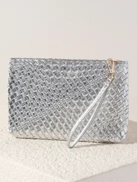 Shiraleah Blythe Zip Wristlet, Platinum