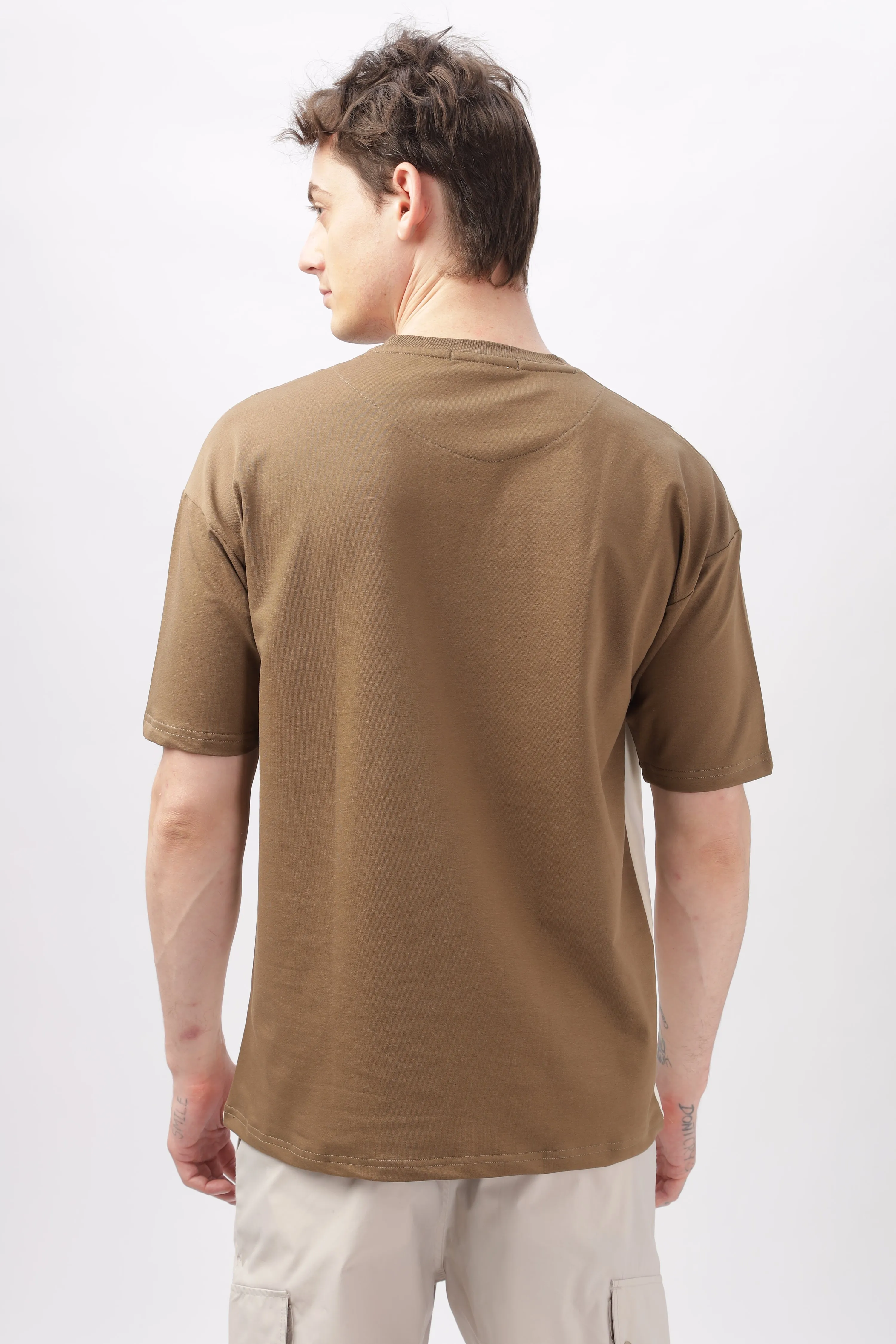 Summer Grade Drop Shoulder Brown T-shirt